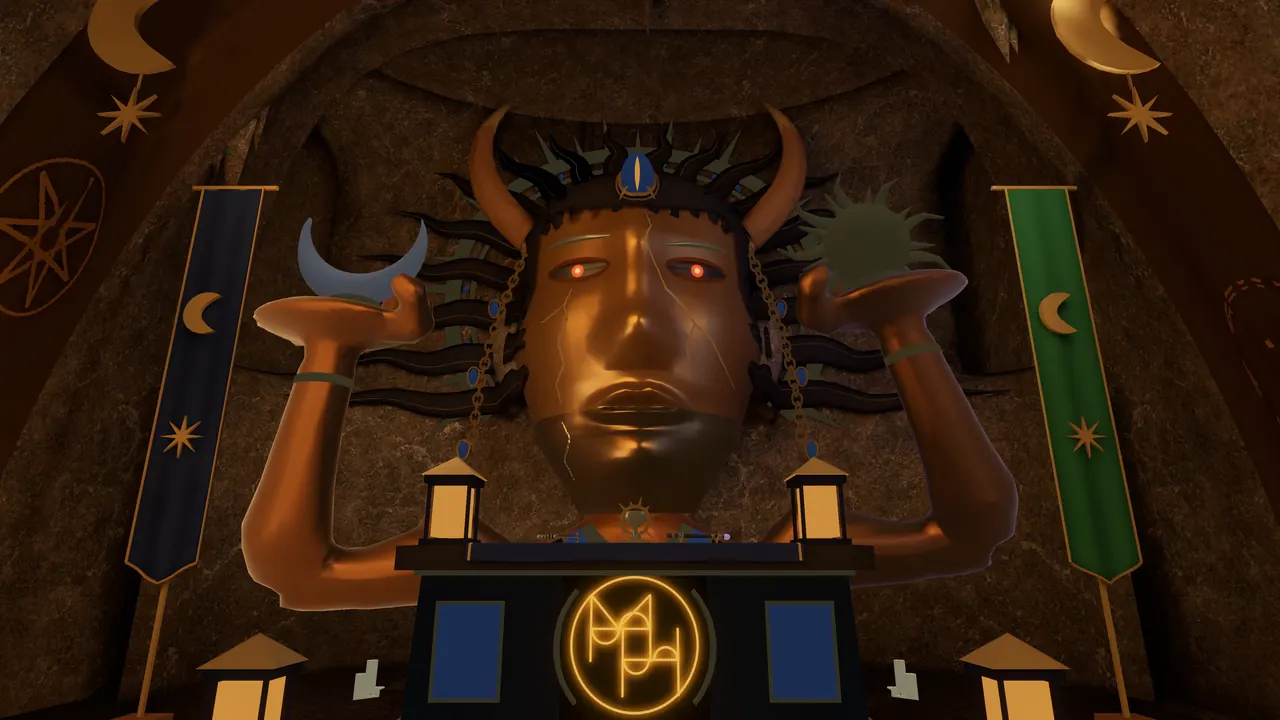 The statue in the cave