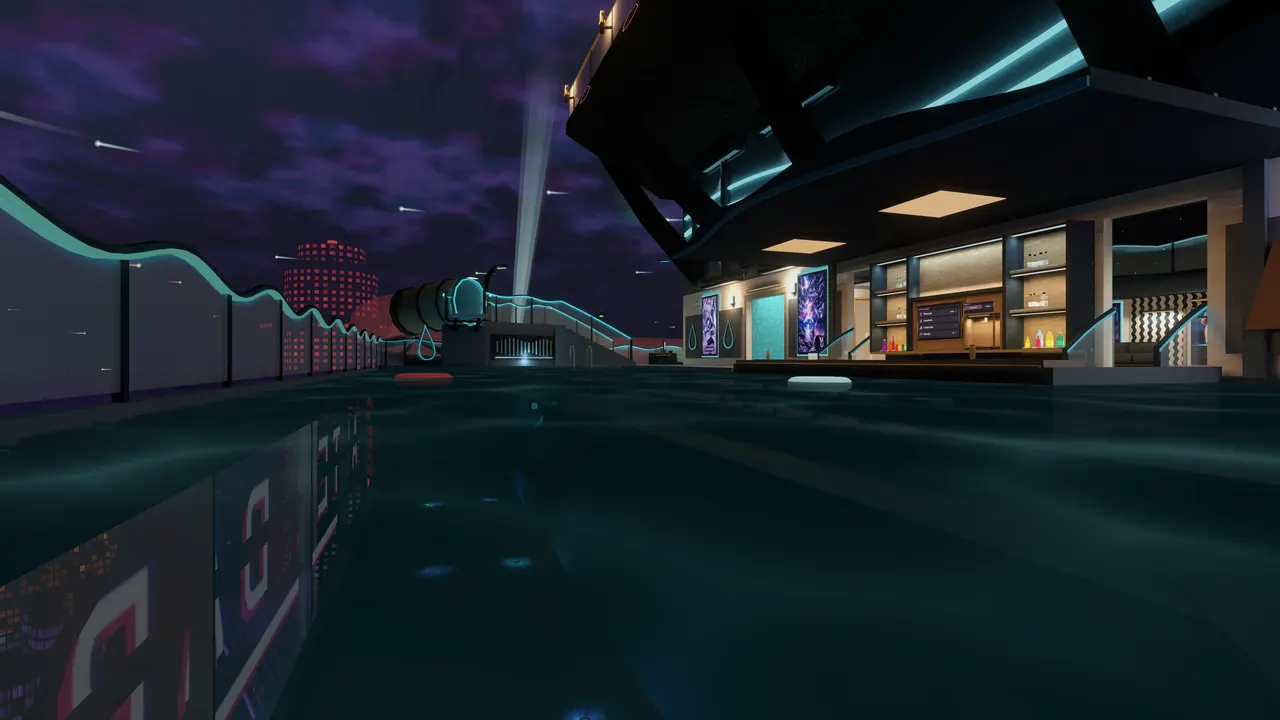 The rooftop pool at the waterline